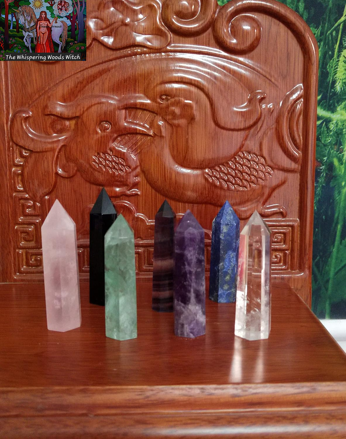 7 PCS Healing Crystal Wands | 2" Amethyst, Rose Quartz,Clear Quartz,Black Obsidian,Green Fluorite, Lapis Lazuli,Rainbow Fluorite| 6 Faceted Reiki Chakra Meditation Therapy