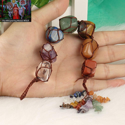 1PCS 7 Chakra Car Ornaments,Gemstones Reiki Healing Crystals Tassel Wall Hanger Spiritual Meditation Hanging Ornament/Window Decoration/Feng Shui for Good Luck,Yoga Meditation